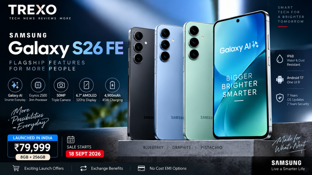 Samsung Galaxy S26 FE India price specs and Galaxy AI features